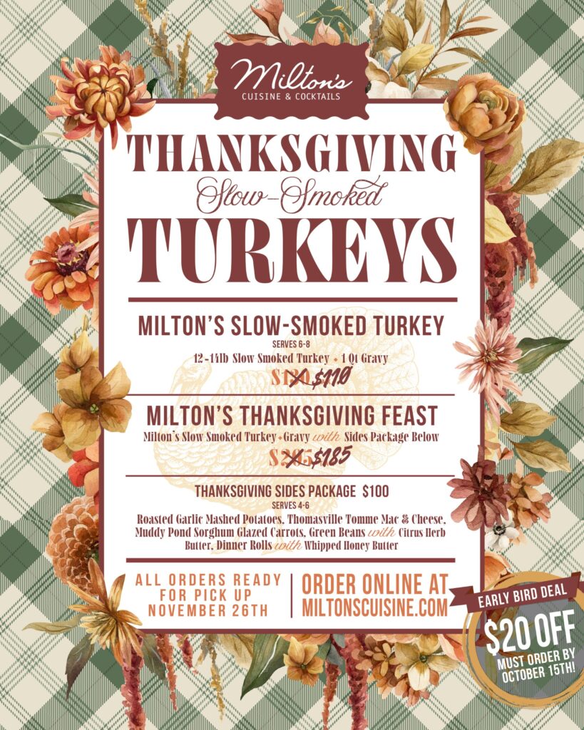 Milton's Thanksgiving Turkeys & Sides To Go