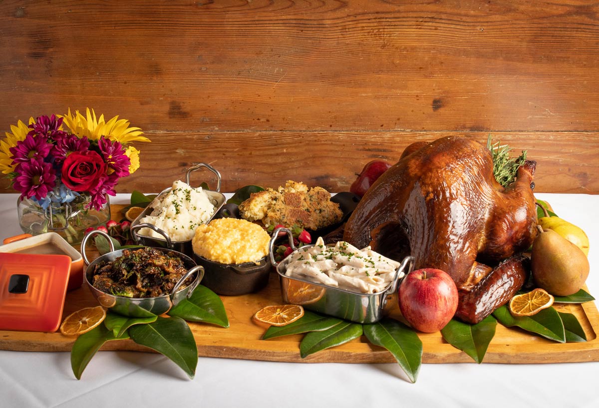 Turkey and Fixings on a board